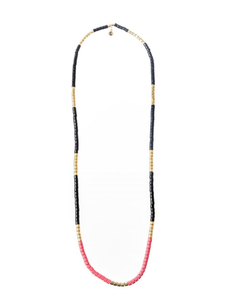 Front of a size O/S Laguna Palm Beach Necklace in Multi in Multi by Caryn Lawn. | dia_product_style_image_id:329856